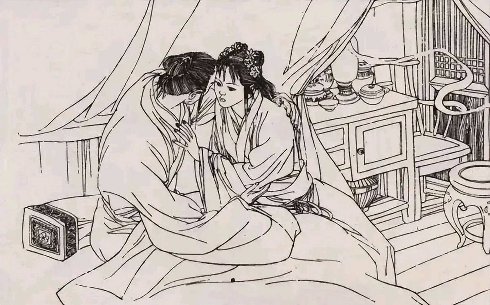 婆婆带着儿媳妇去河边洗衣服,趁儿媳妇不备,一把将儿媳妇推入河中