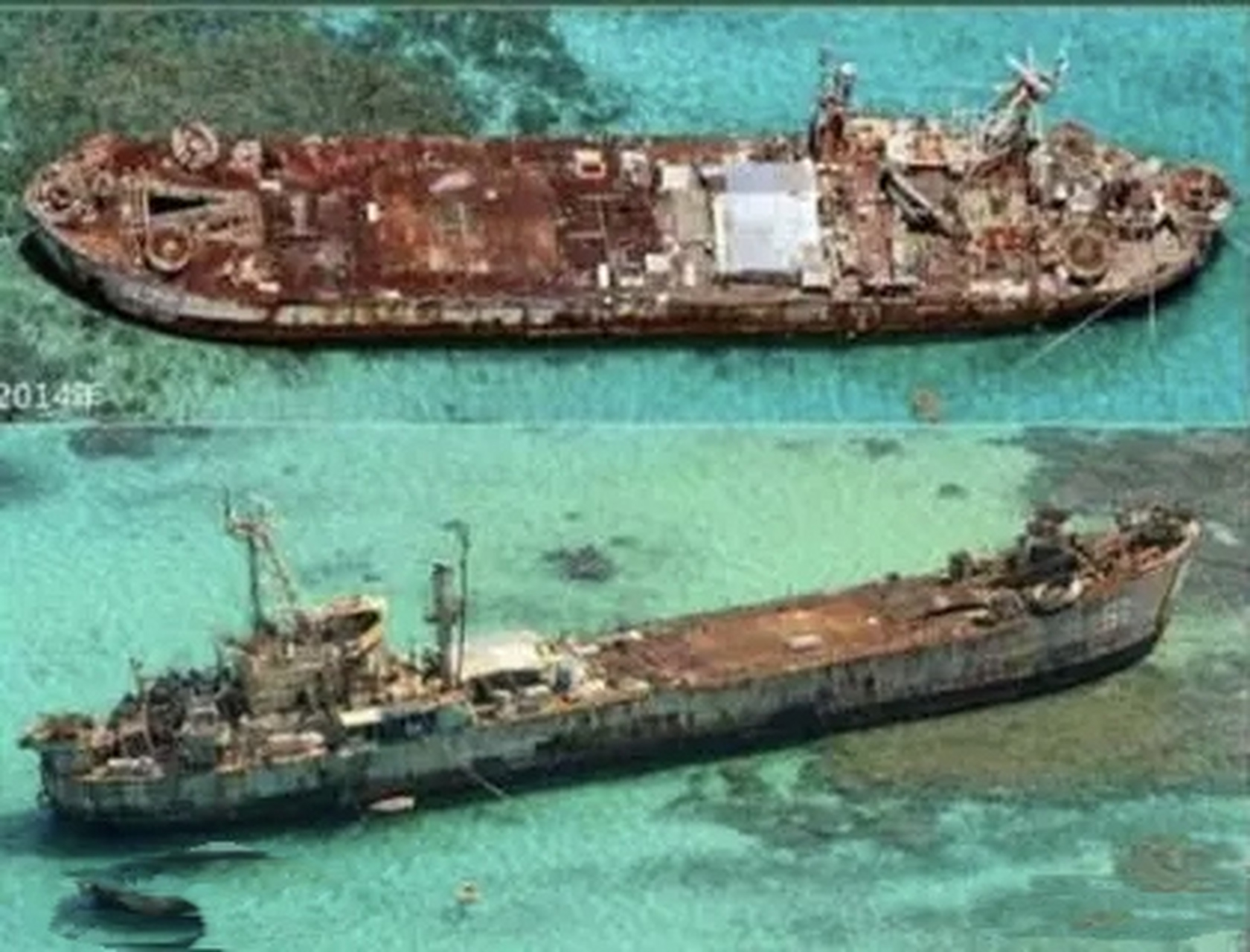 美国海军太平洋司令塞缪尔·帕帕罗上将声称:"美军将为坐沉在仁爱礁的