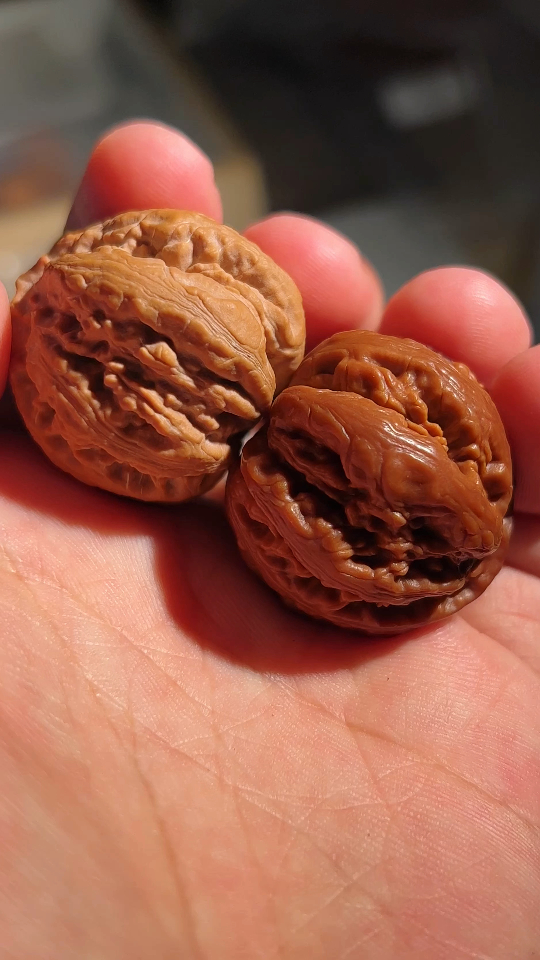 看到这包浆,才知道野生的小核桃骨质有多好了!-度小视