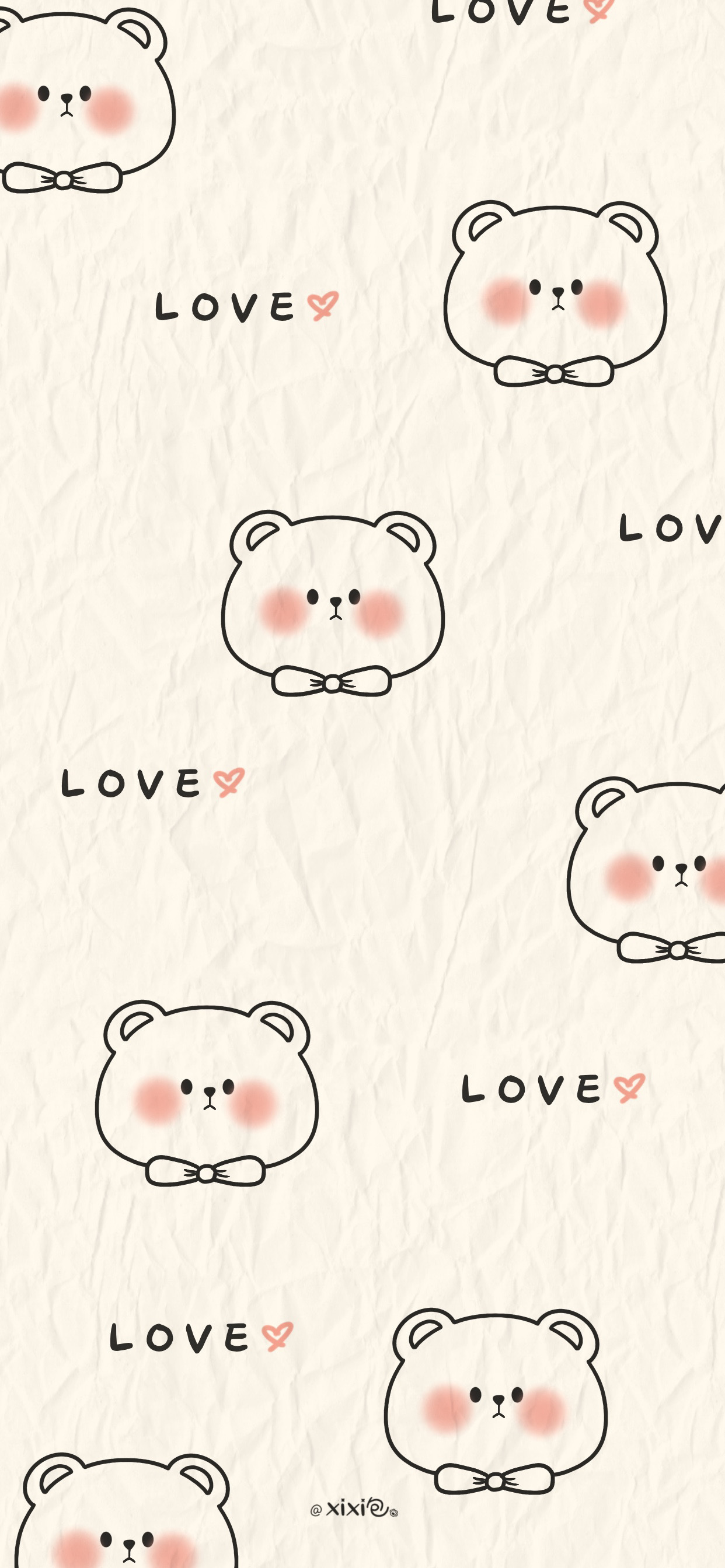 可爱简约小熊手机壁纸