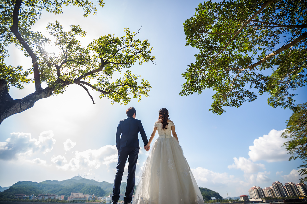 婚纱照最美背影图片