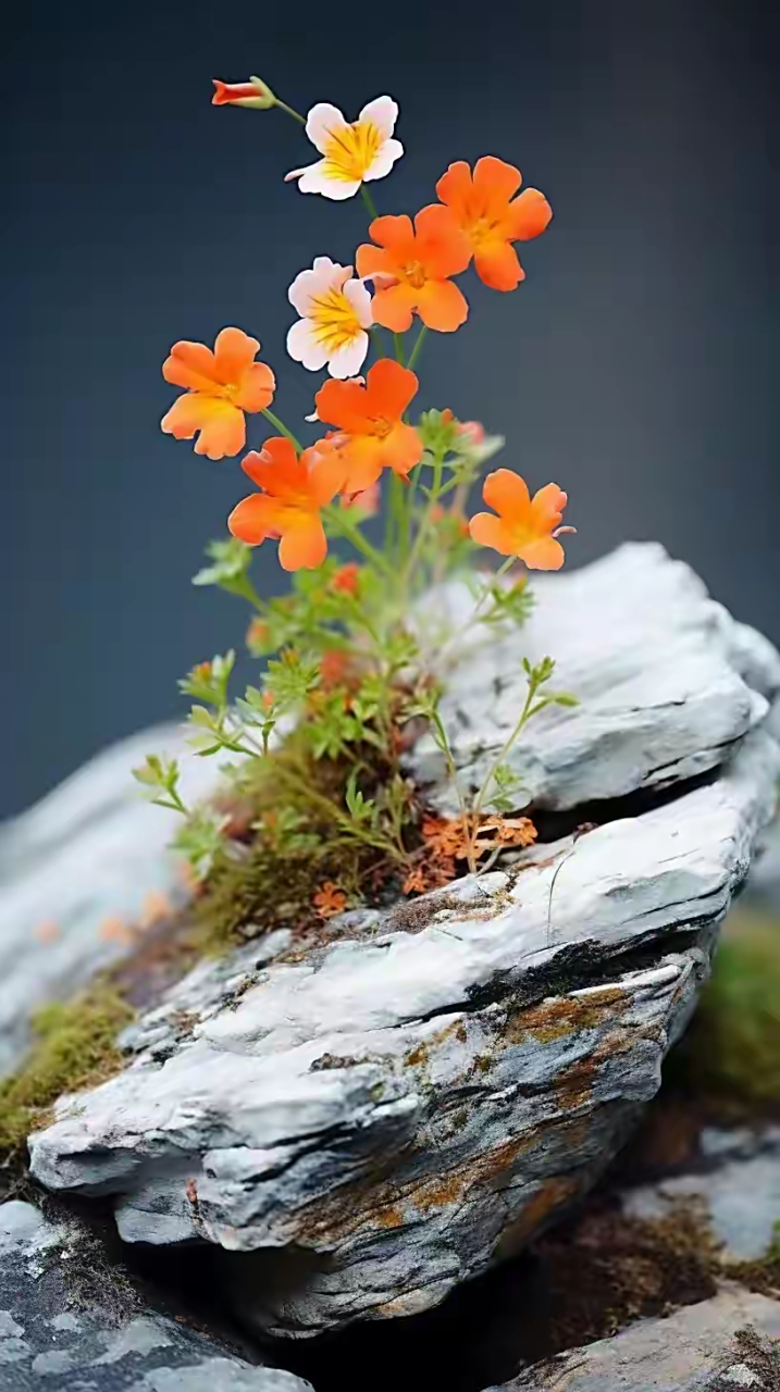 石缝中奋力生长的小野花,比喜欢哪一朵?