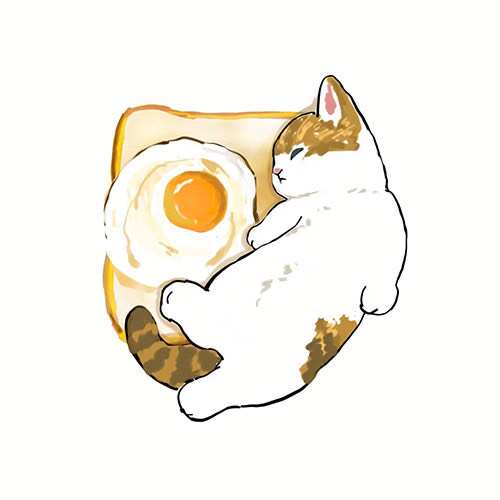 头像九:卡通头像猫咪面包