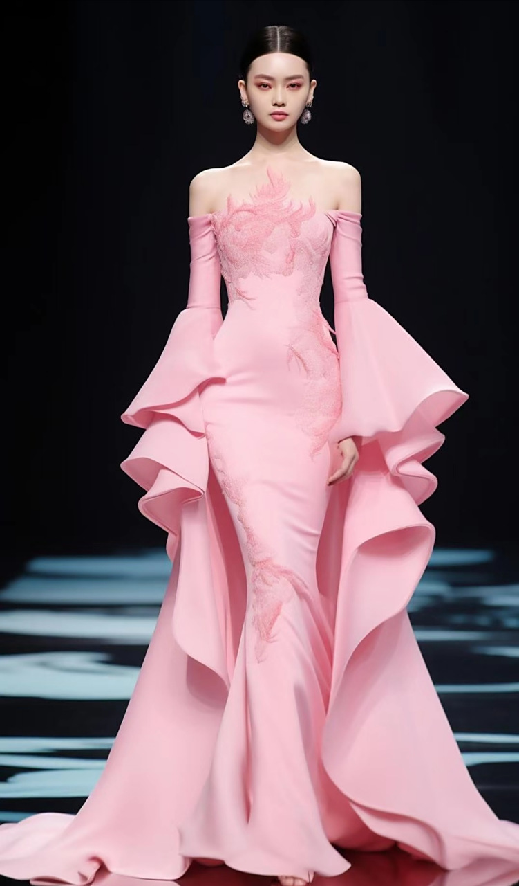 粉色系列的礼服