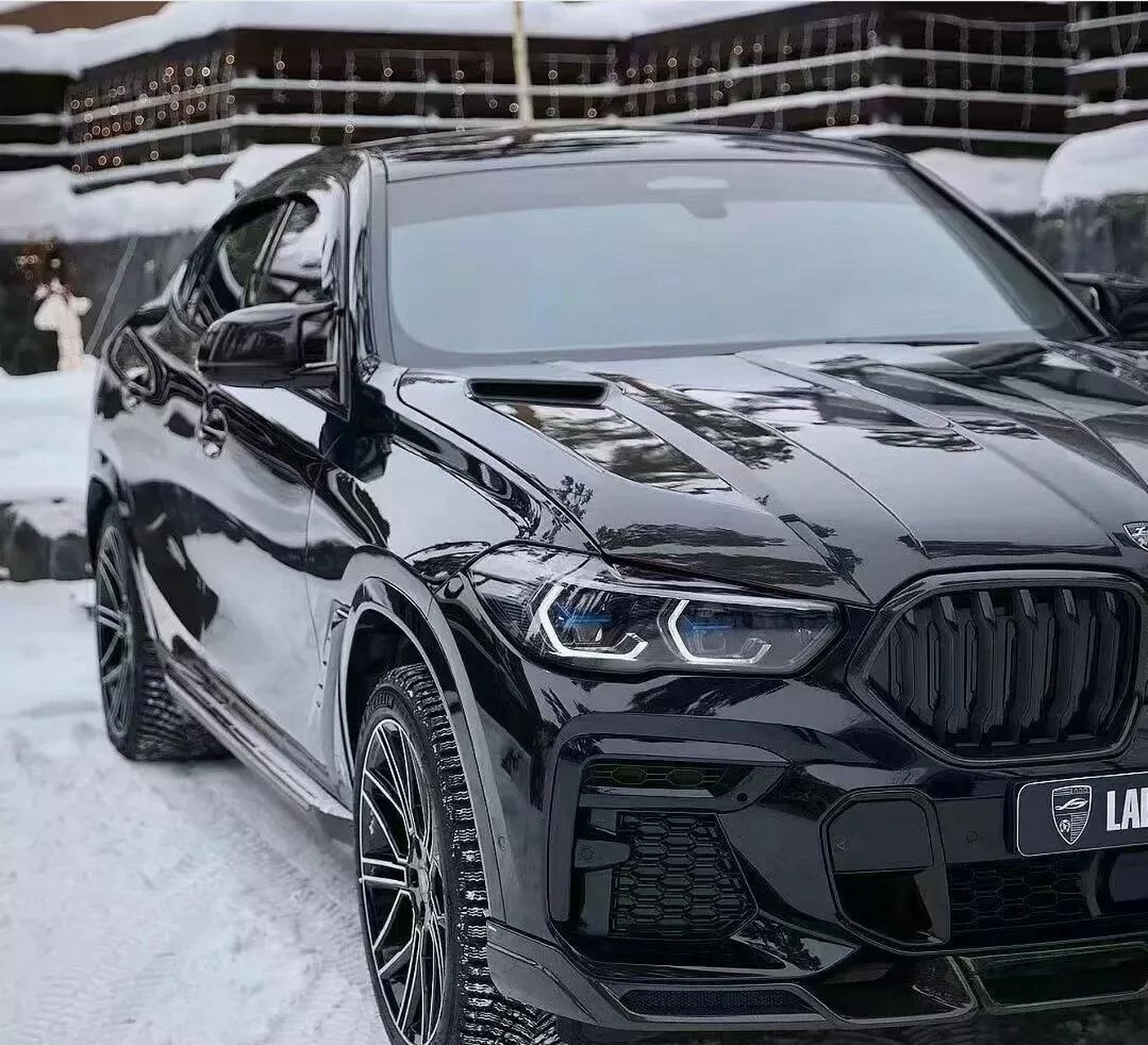 黑武士版宝马x6宽体改装套件一个字"帅"#宝马x6