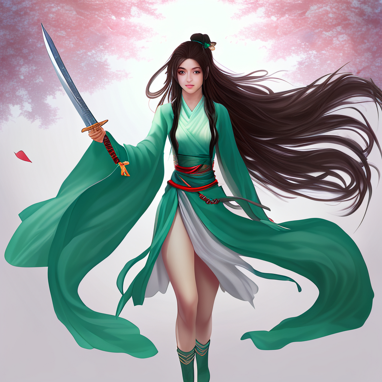 御剑飞行的仙女和想像的有点差距#百度ai绘图黑科技