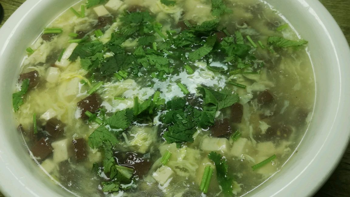 家常鸭血豆腐羹,把握好这几点,嫩滑细腻如镜面