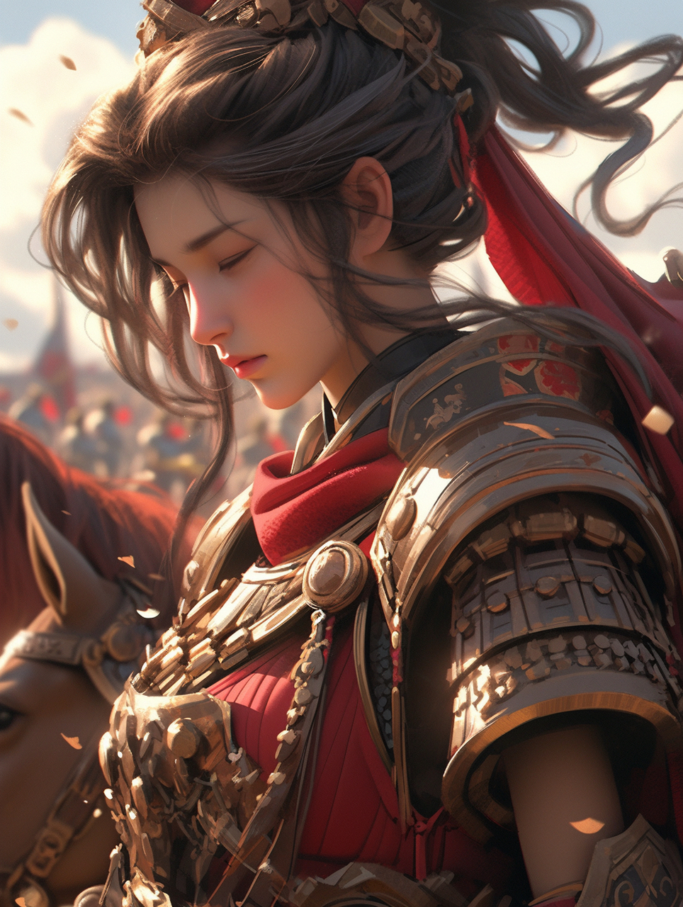 王者荣耀巾帼不让须眉花木兰,英姿逼人勇敢向上,这样的角色那个不爱