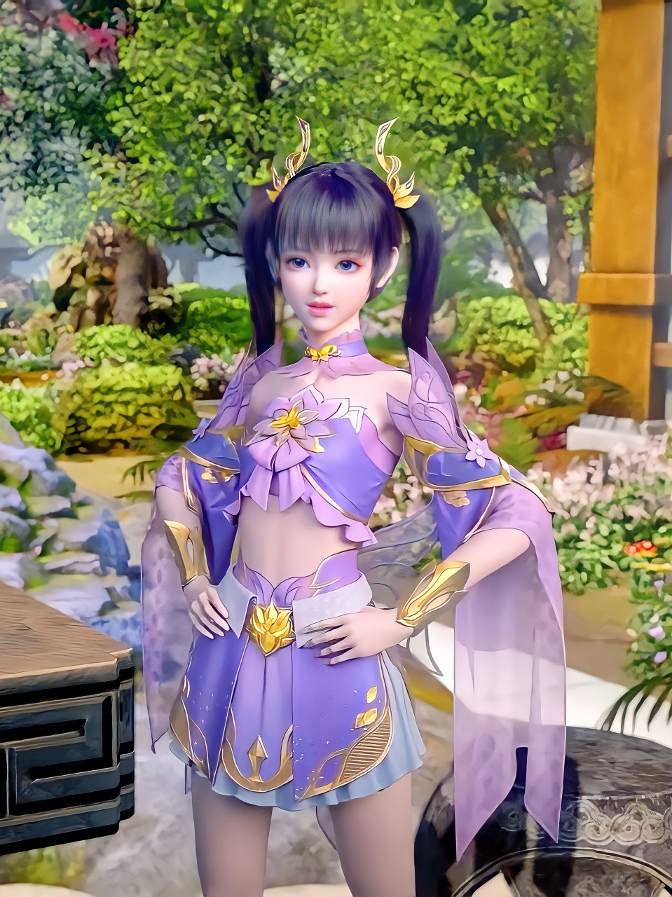 可爱萝莉紫妍精美壁纸#斗破苍穹# #可爱