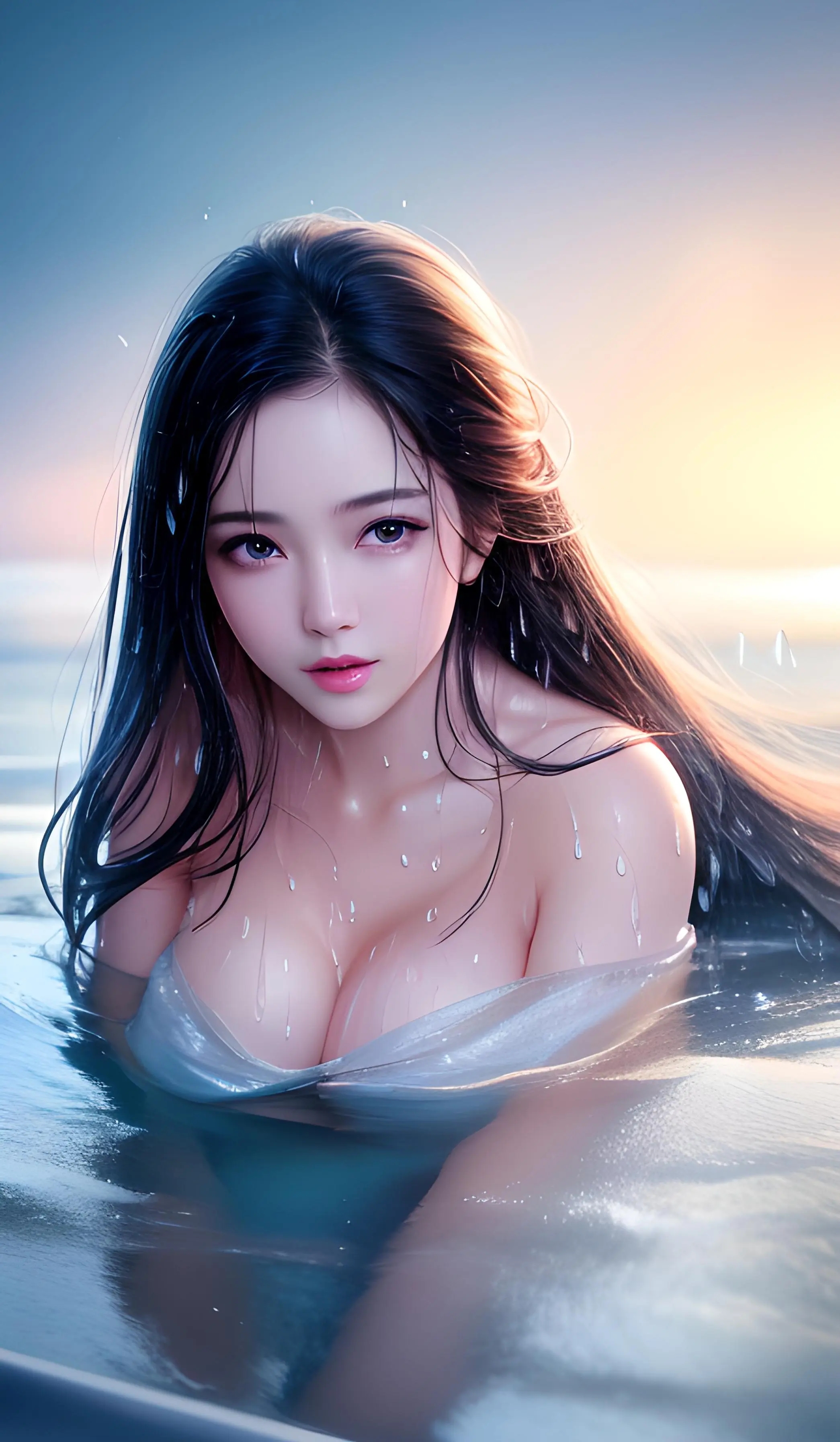 【AI绘画】一双明月贴胸前，紫禁葡萄碧玉圆。