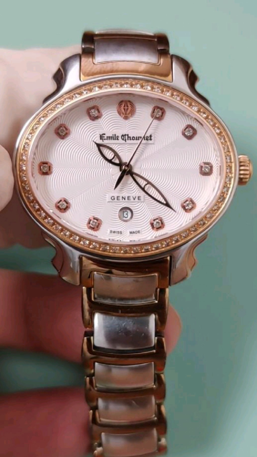 艾米龙明珠系列手表,造型不错,个人感觉换个皮带会更好看些.-度小视