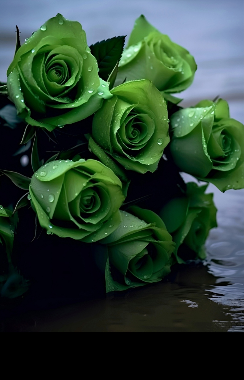 苏格兰绿玫瑰,上面是你的笑容,背后是我的深情,我们的爱散发着永恒的