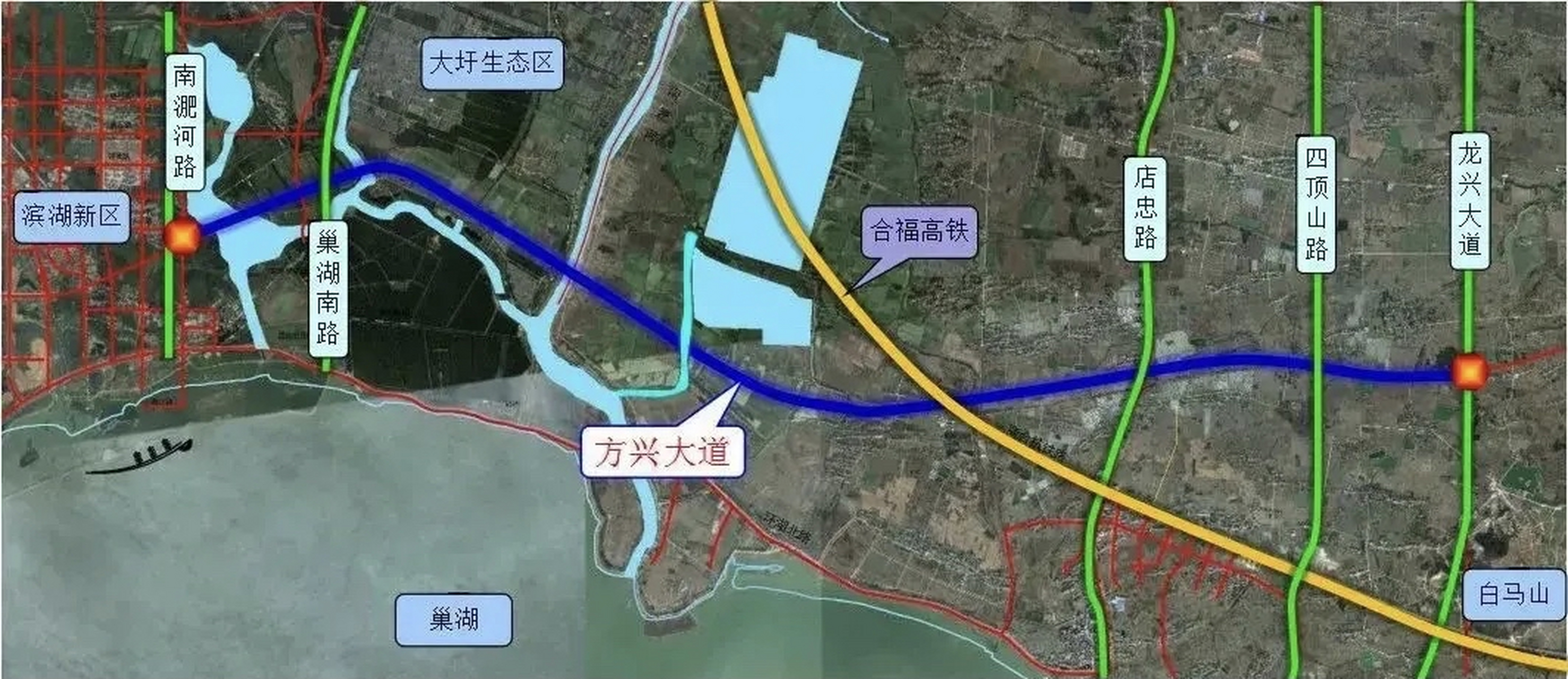 合肥市大三环线南环东线"方兴大道东延线(龙兴大道-g329)"它要来了,待