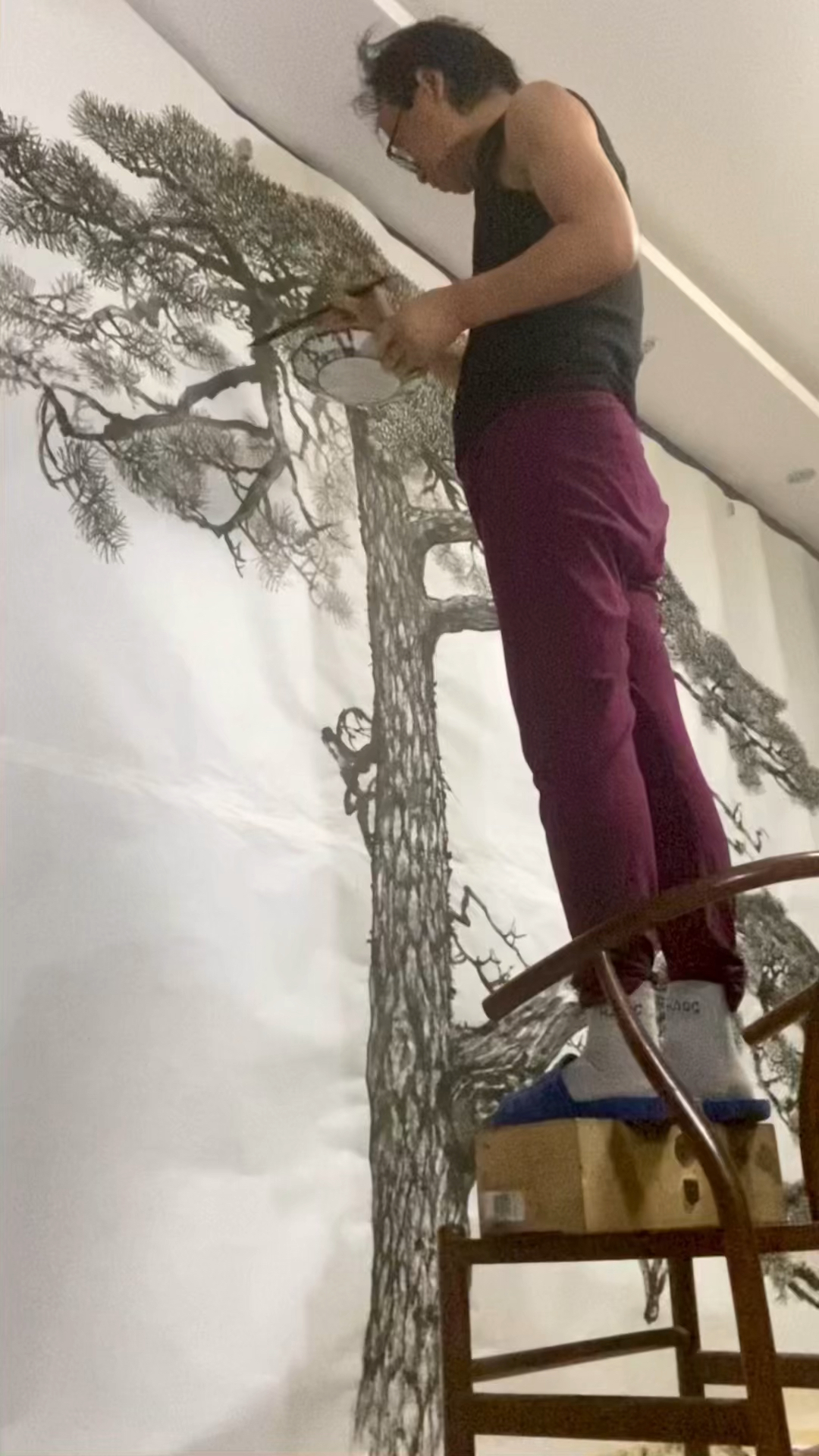 画家秦洪彬先生带你一起去领略创作的辛苦