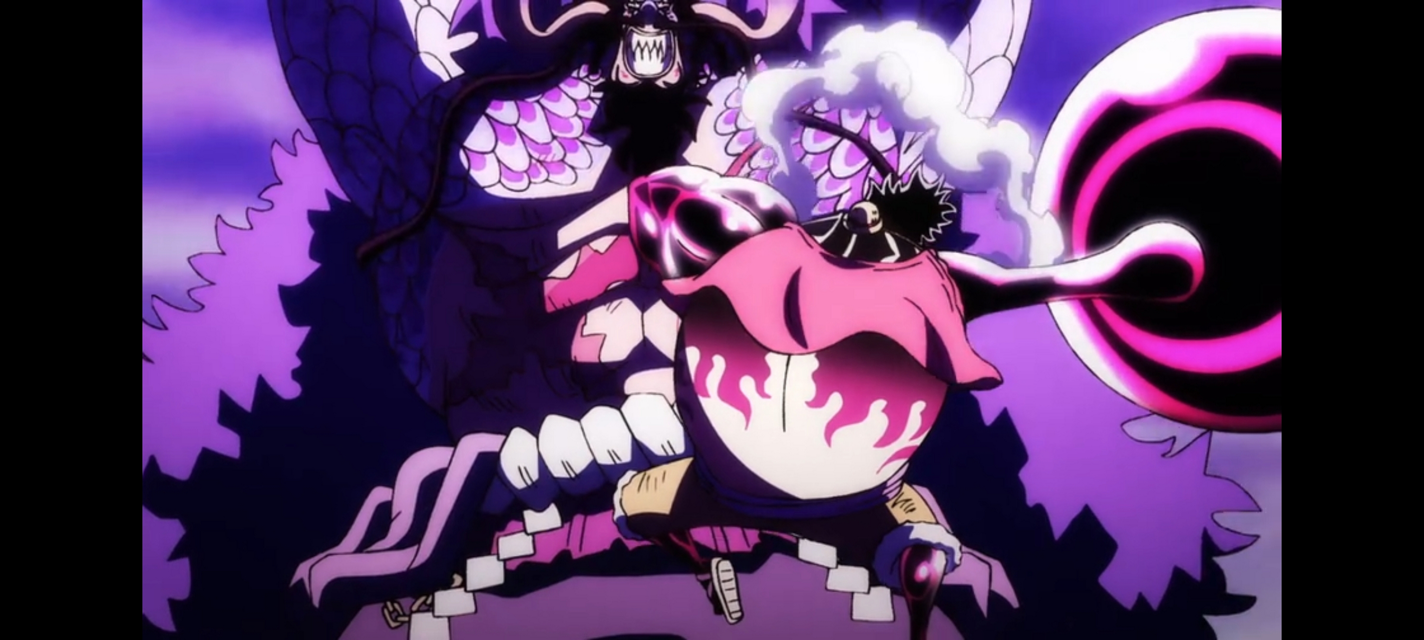 海贼王1069话,路飞四档战酒后凯多,cp0偷袭路飞使凯多胜利.