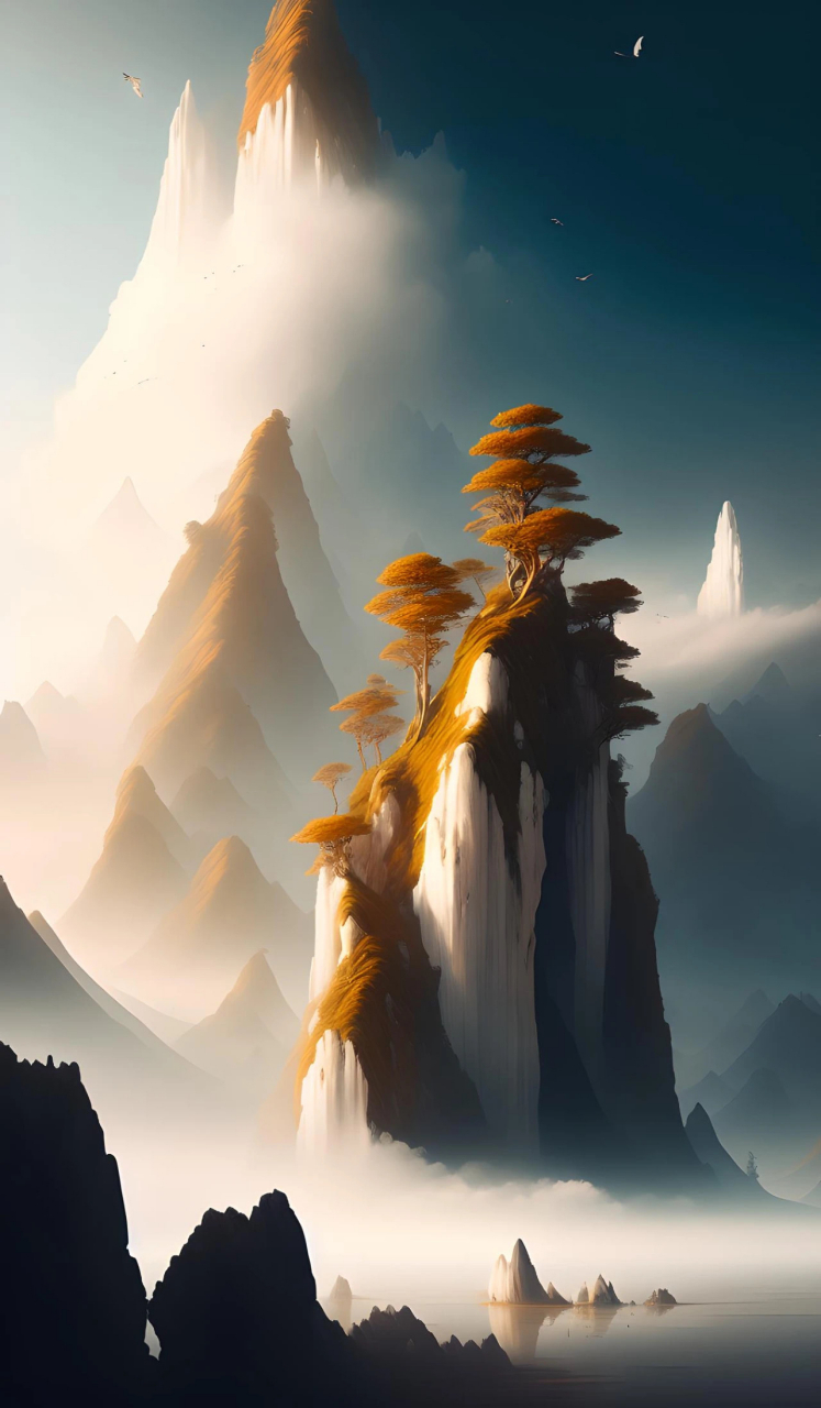 动漫壁纸# 来一组山水画