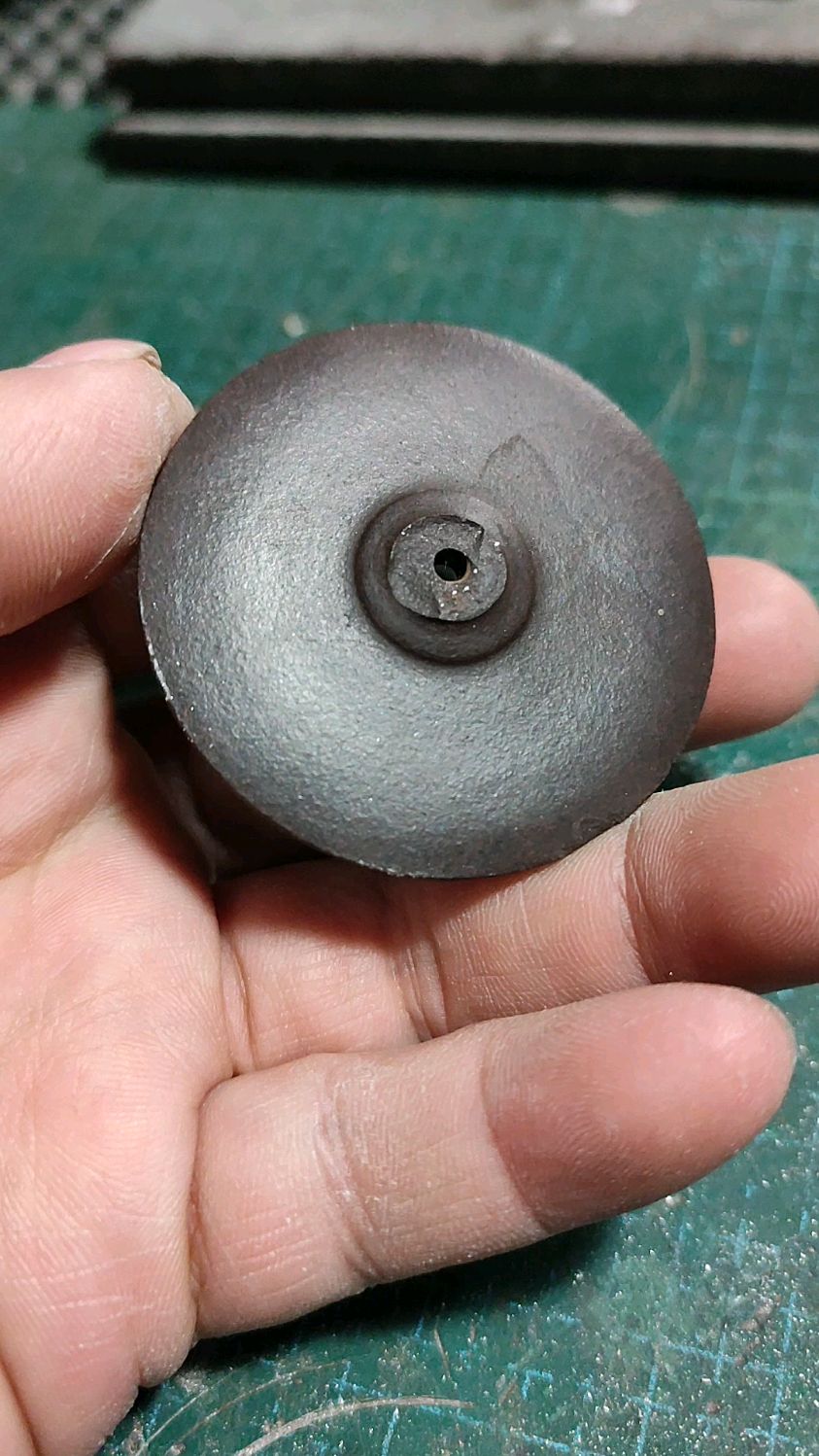 锔瓷手艺修复无钮紫砂壶盖玛瑙钮纯银无胶铆接