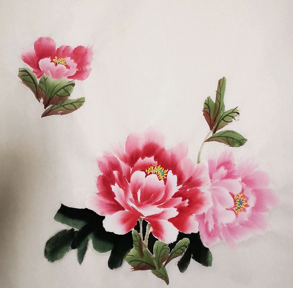 一幅牡丹图《花开富贵》画法解析!图文并茂,简单易学!