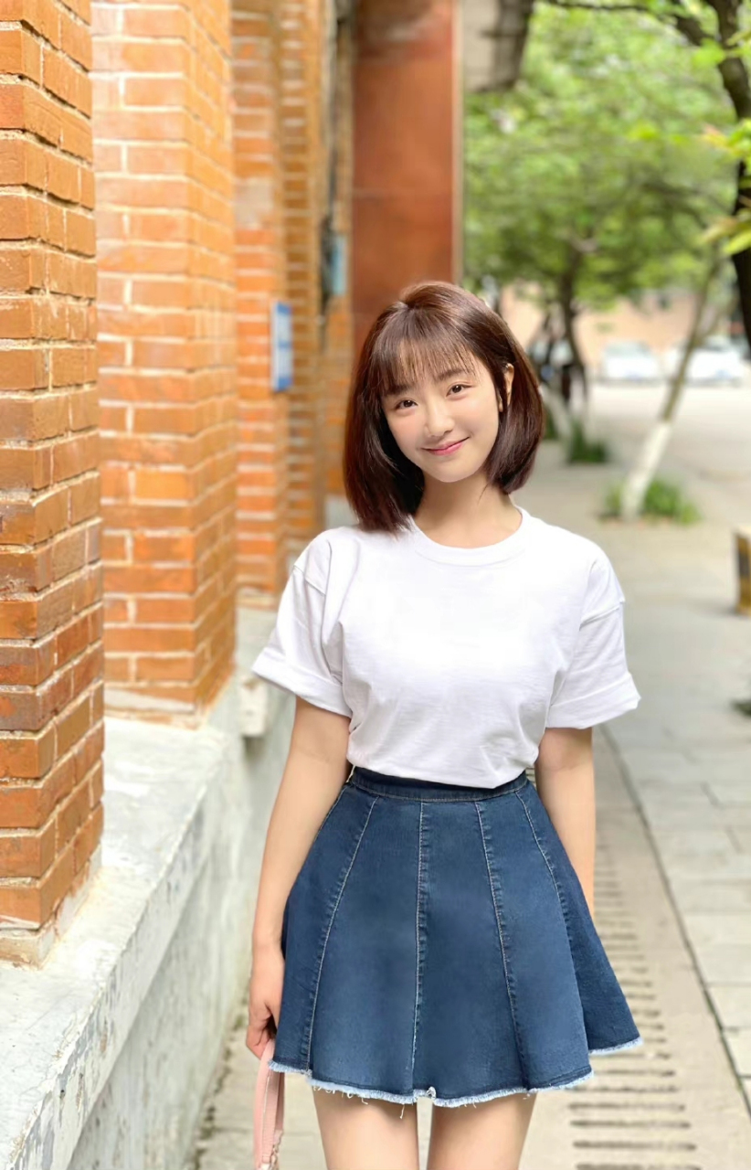 可爱的短发美女肖燕