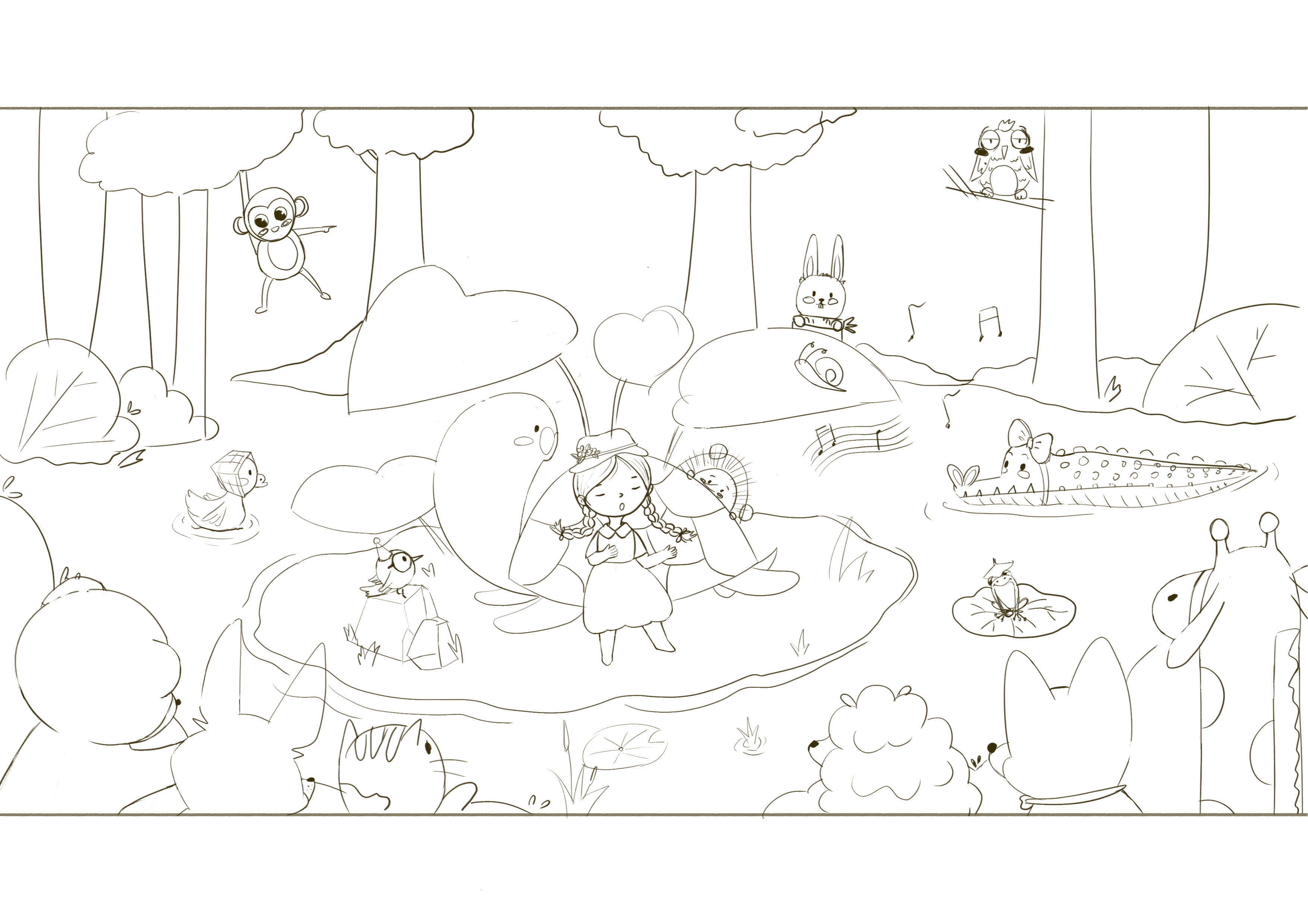 儿童插画场景