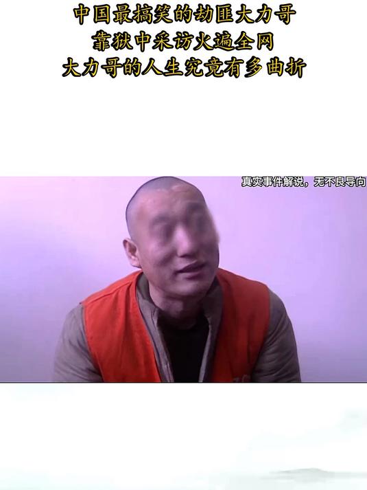 中国最搞笑的劫匪大力哥,靠狱中采访火遍全网