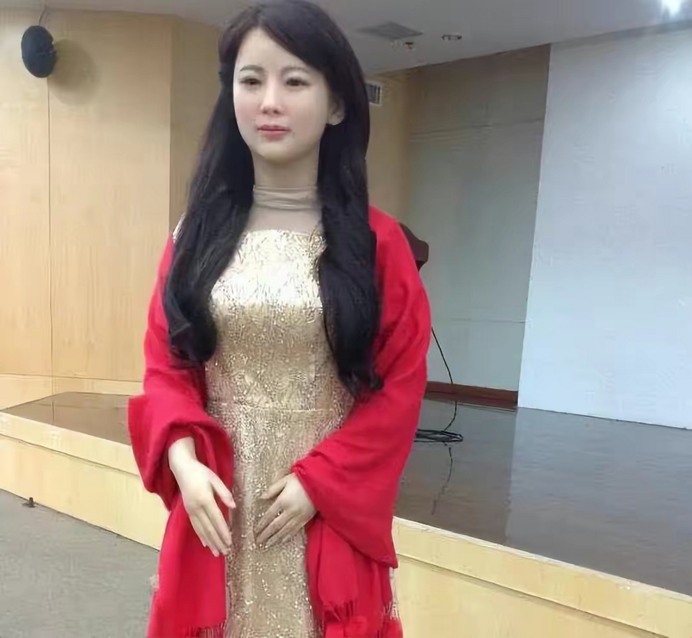 中国第一台美女机器人,外观酷似真人,全身上下都很逼真  曾经的我们都