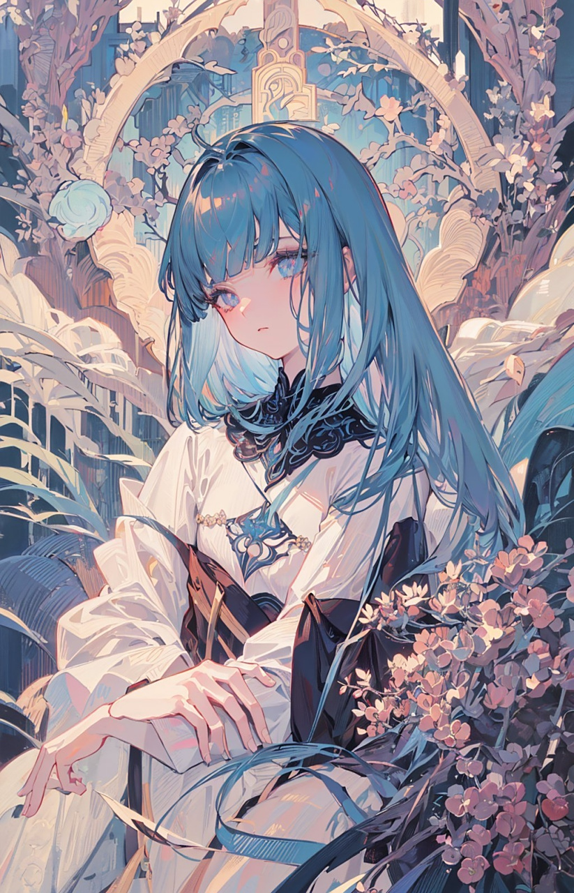 ai创作:少女魔法师,光影之中的美丽. #动漫# #插画# #二次元