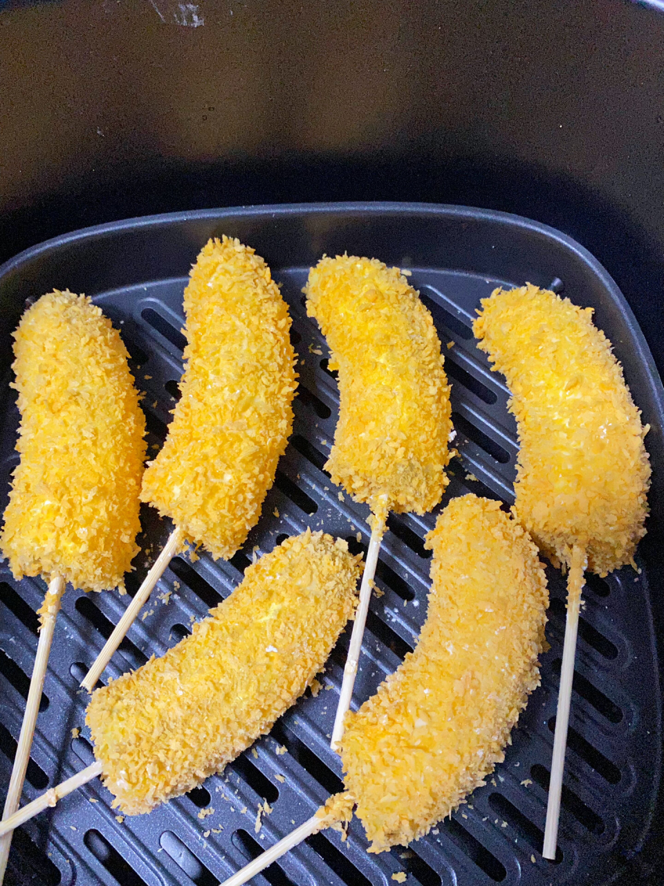 百度秋冬打卡挑战赛# 不用1滴油的炸脆皮香蕉94做法简单又好吃!