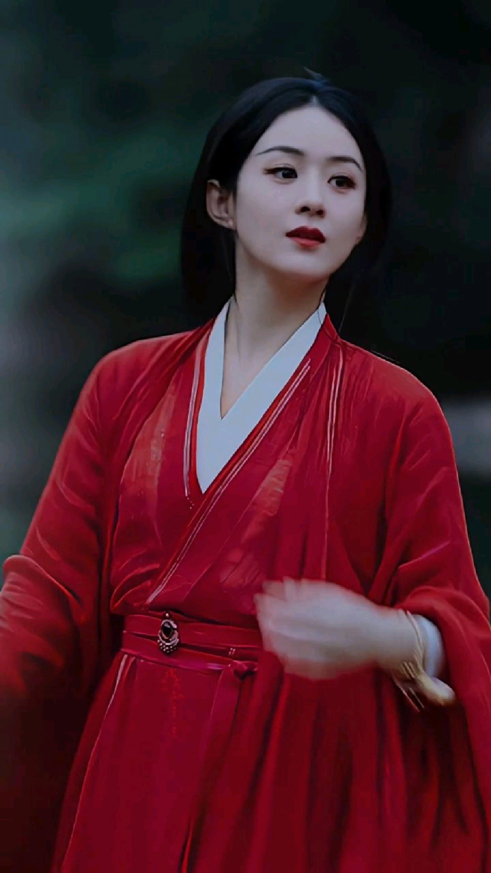 赵丽颖一袭红衣最新武侠剧好飘逸,好帅呀-度小视