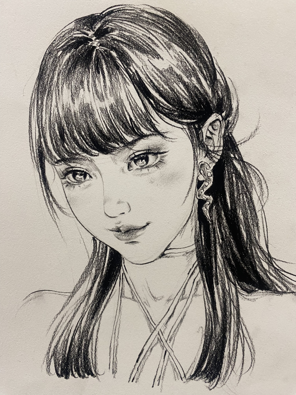 速写美女小姐姐头像合集,你更喜欢哪一个?#画画# #美术生# #速写