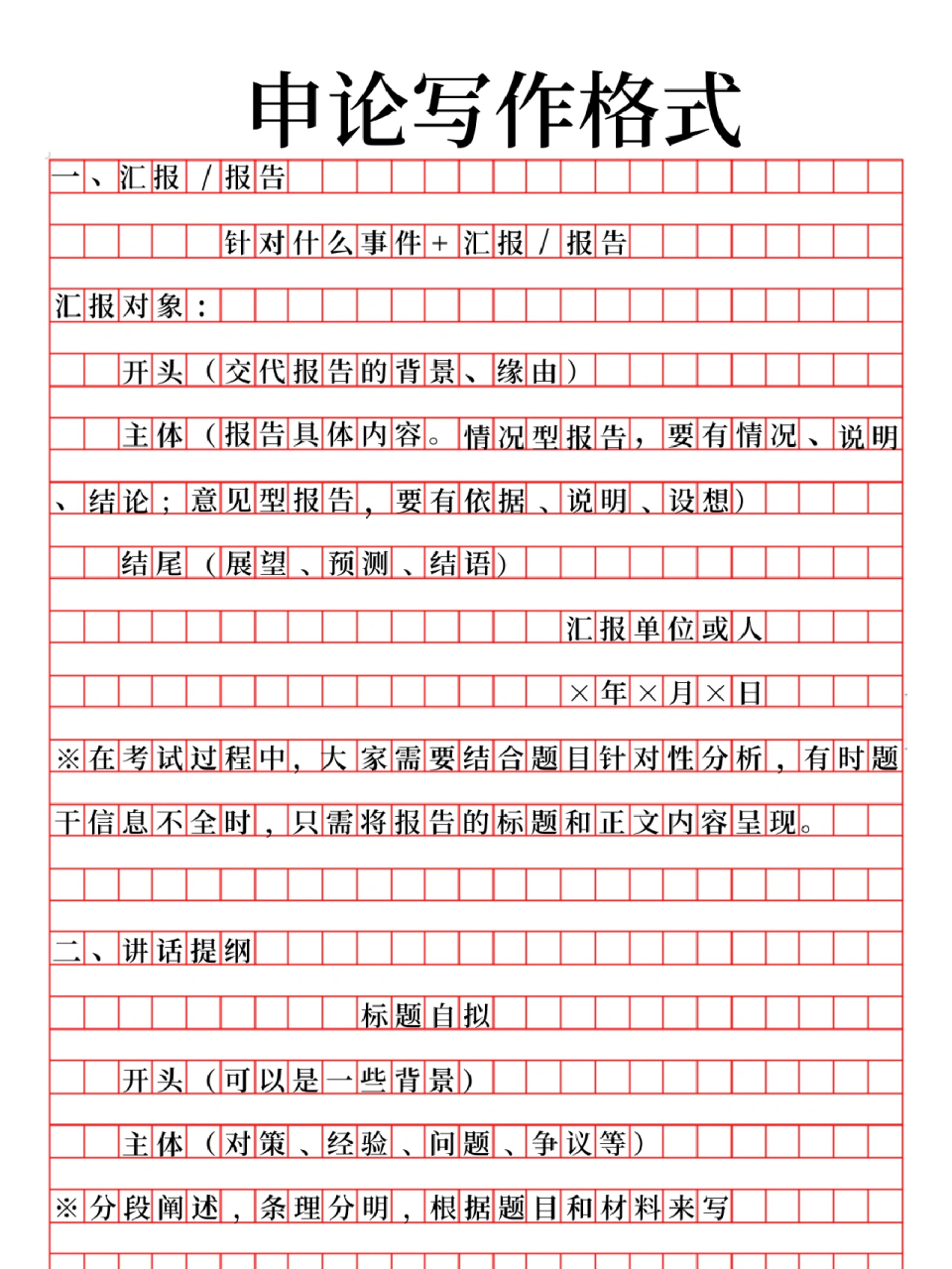 申论格式