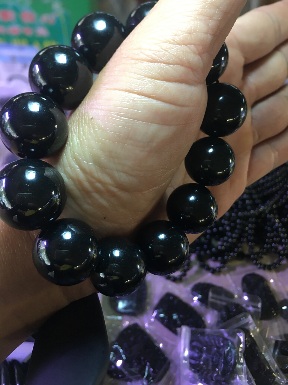 四会天光墟捡漏墨翠手串#古董古玩收藏