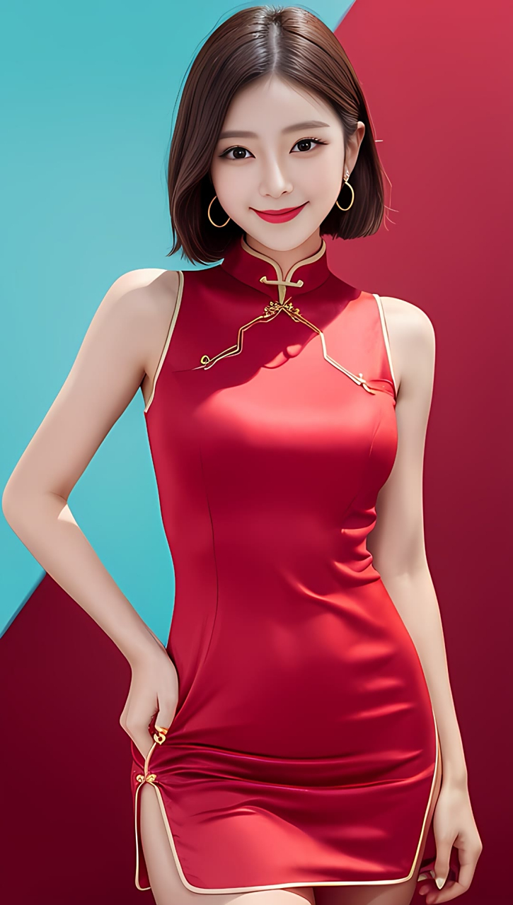 姐姐满面春光,一定会走桃花运吧