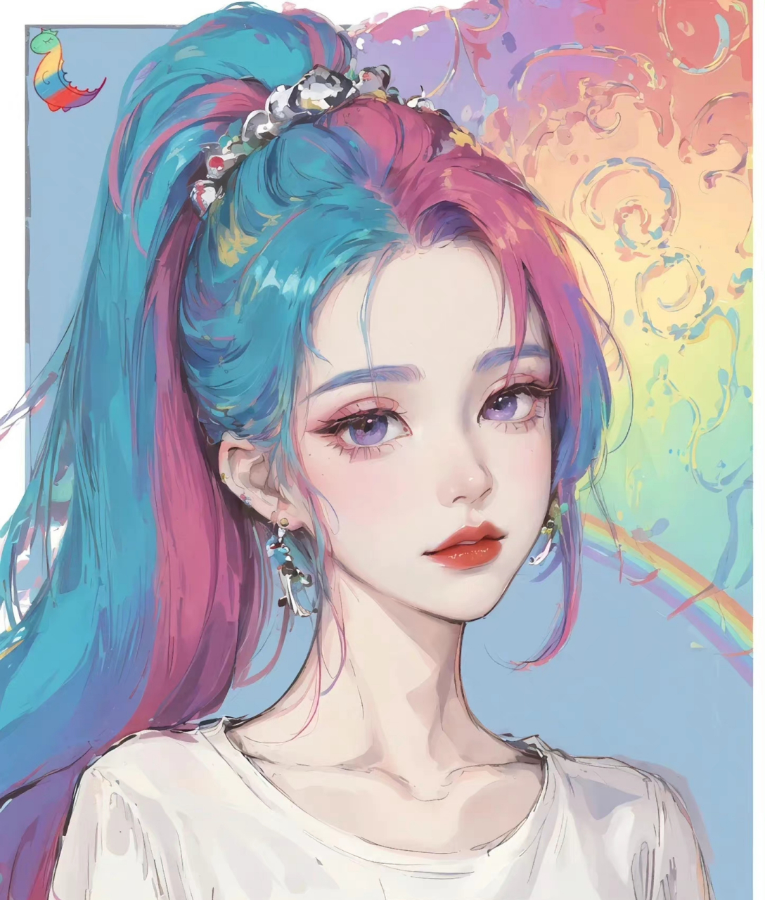 五彩缤纷元气少女头像 67