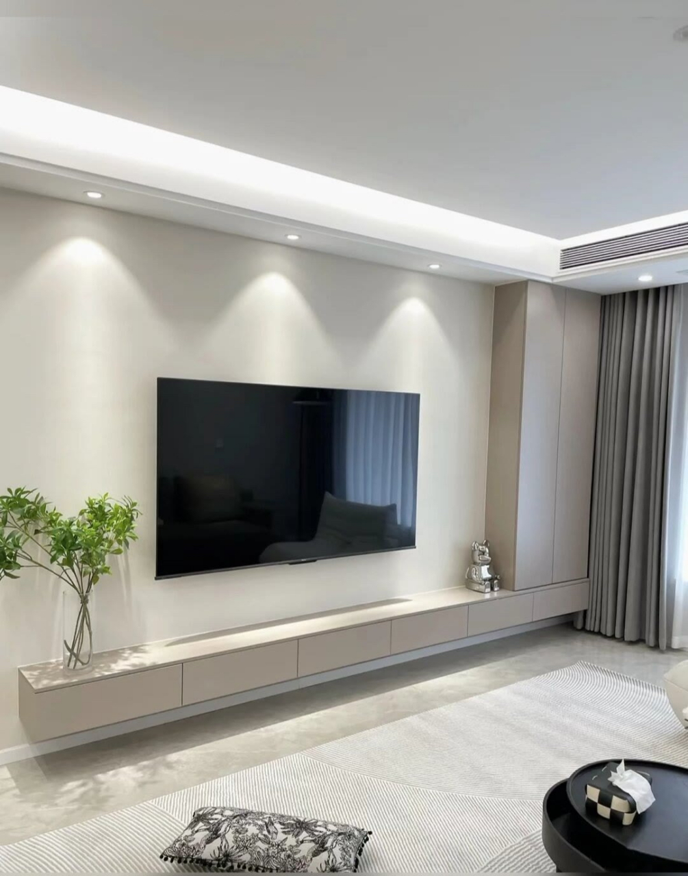 6款简单耐看的乳胶漆电视背景墙.#我在百度学装修# #家居装修