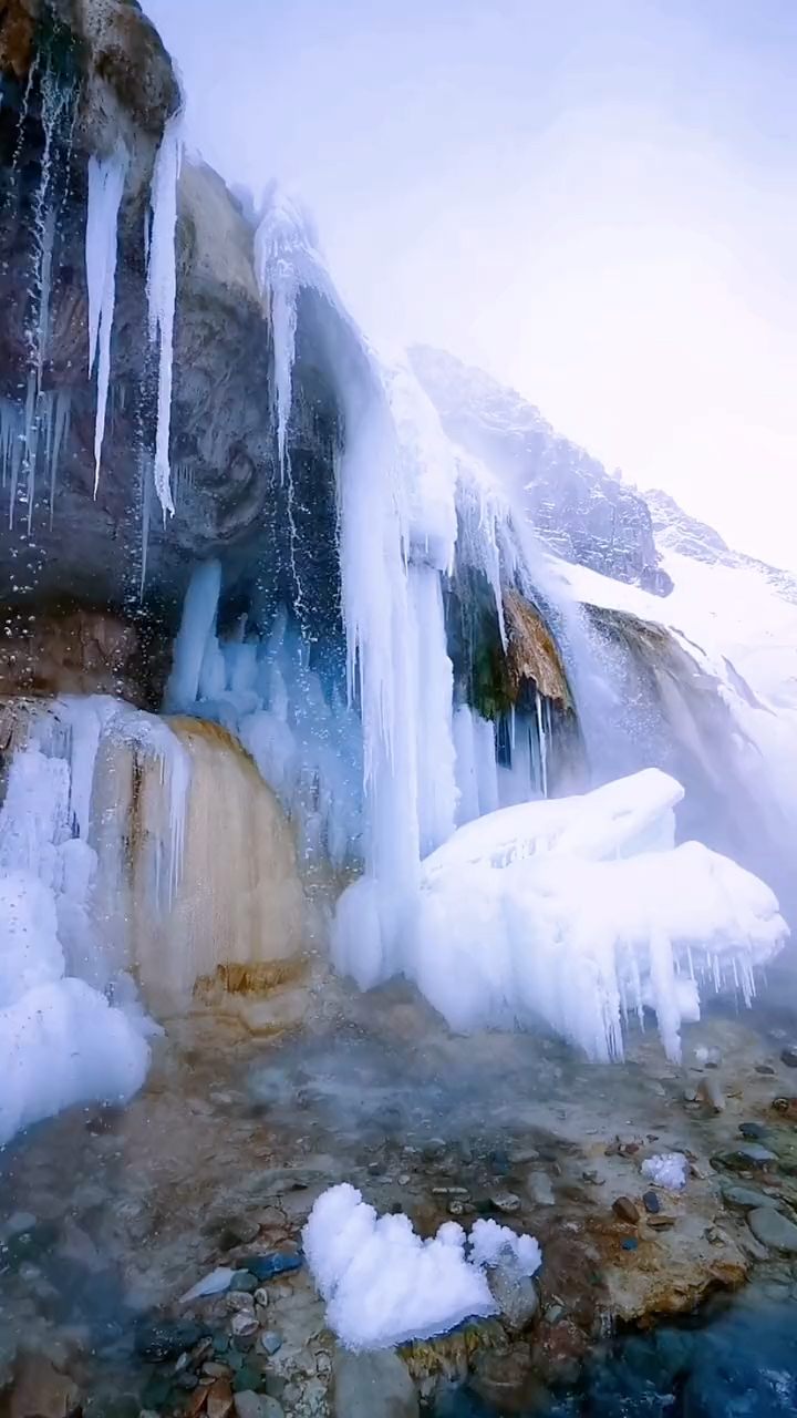 岗什卡七彩冰瀑,不同角度看风景