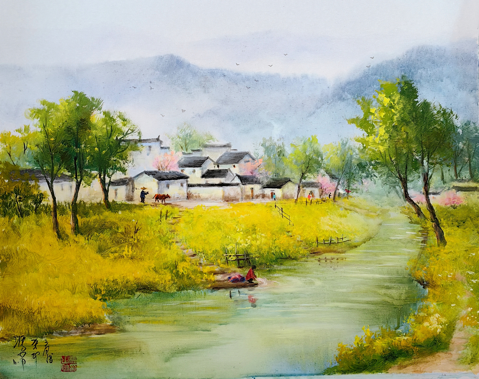 亚麻布国画第一人#艺惠藏137187# 在油画创作过程中,画家冯少帅一直在