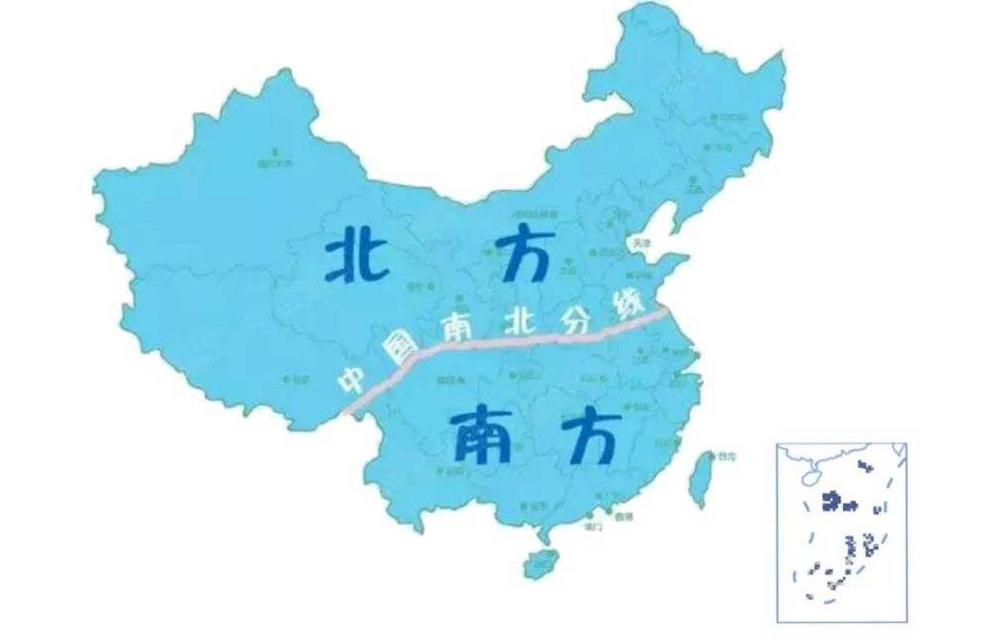 中国南北方划分,一般是以秦岭——淮河为界.