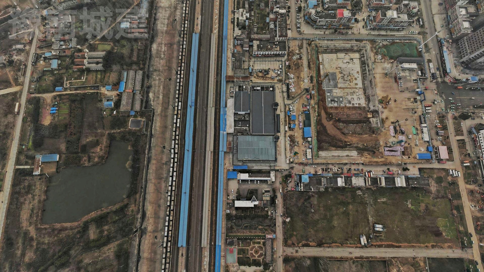 航拍潢川火车站:豫南第一枢纽!