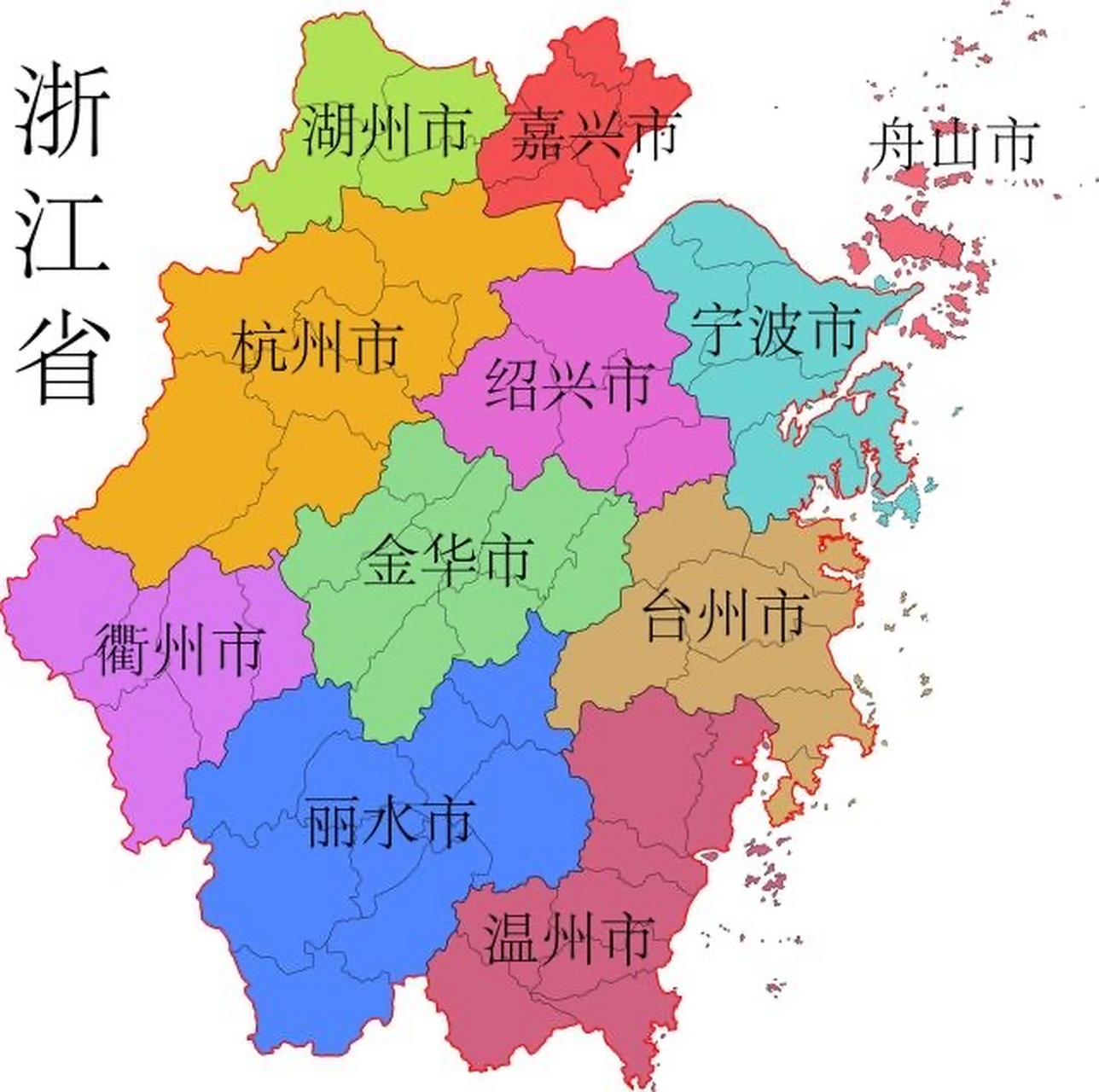 浙江地图板块图片