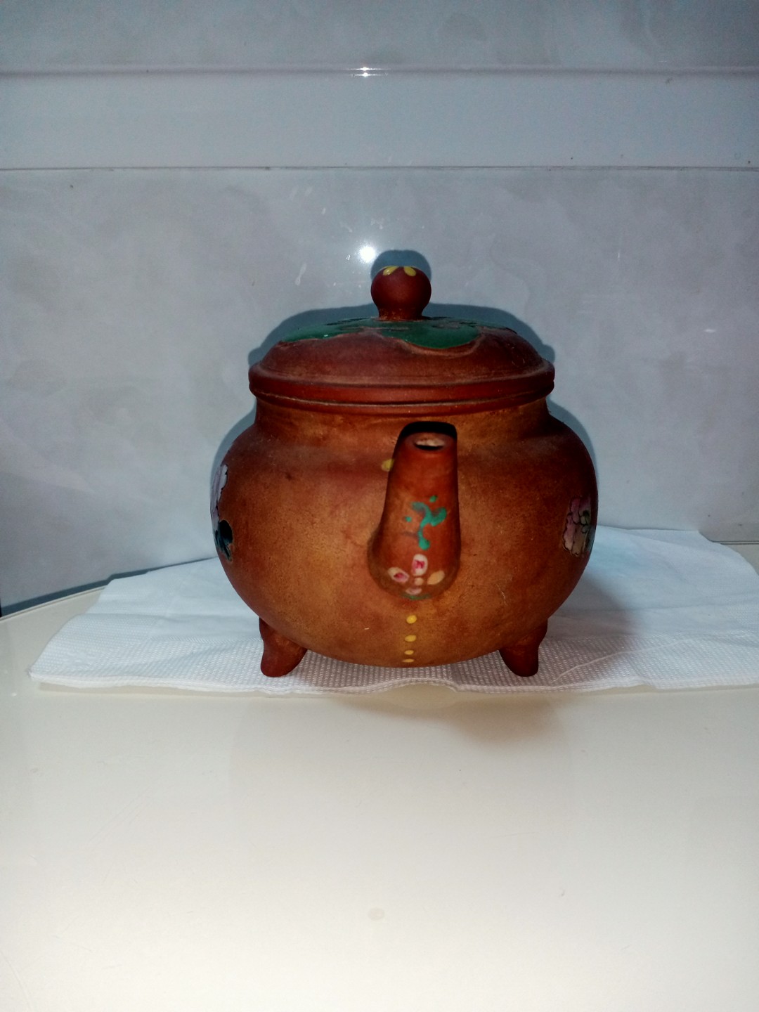 紫砂第一壶~时大彬珐琅彩三足圆壶