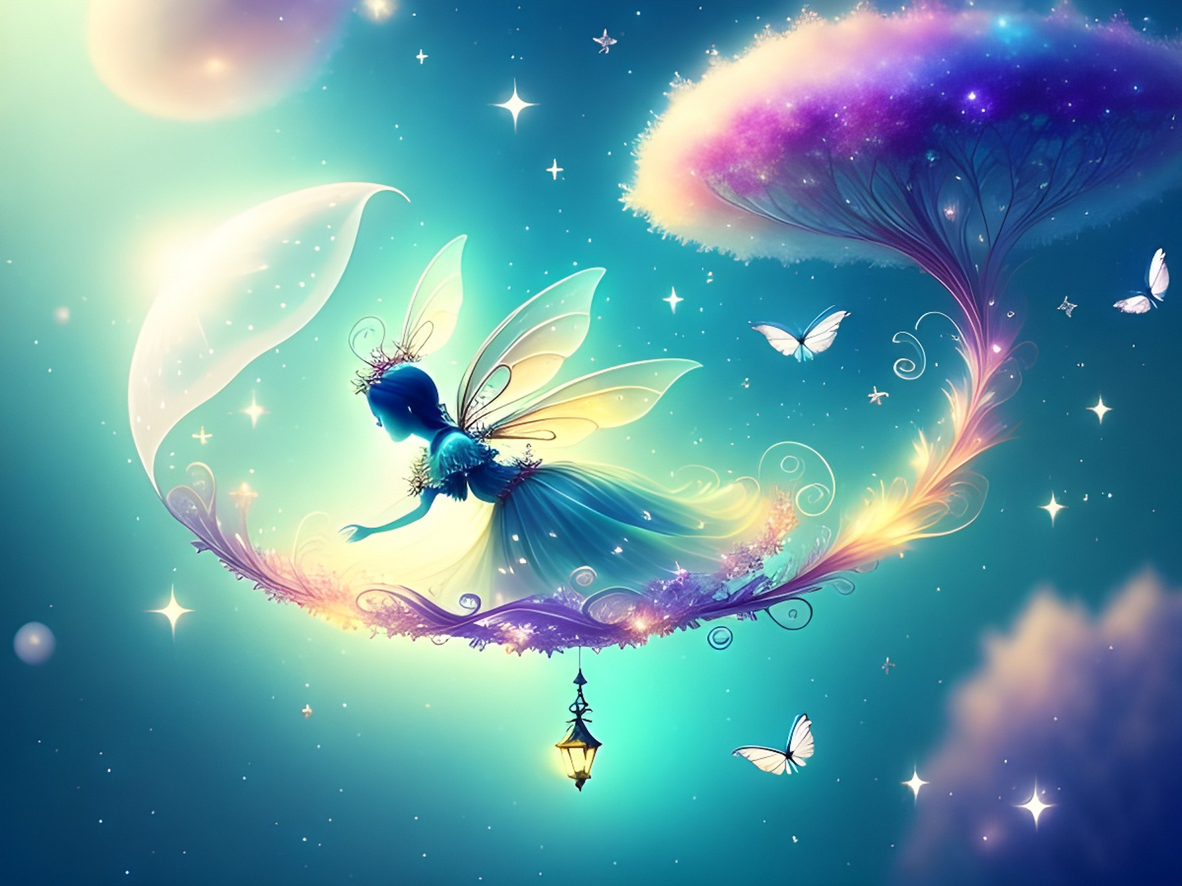 梦幻仙境壁纸[比心] #二次元美图#  #治愈系风景#  #百度ai绘图黑科技