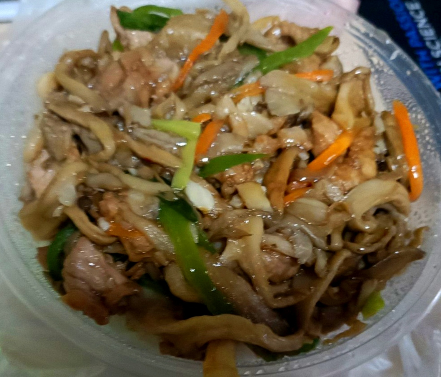 平菇炒肉盖饭太香了[awsl]