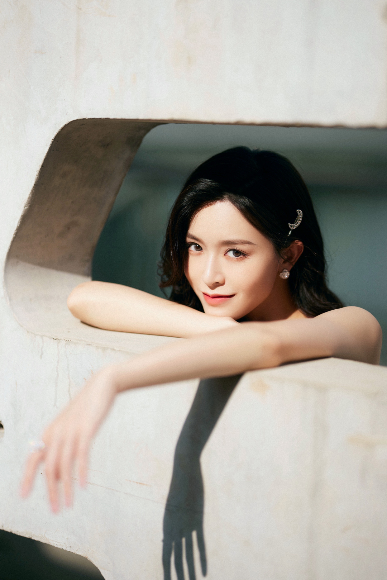 文咏珊吊带渐变裙