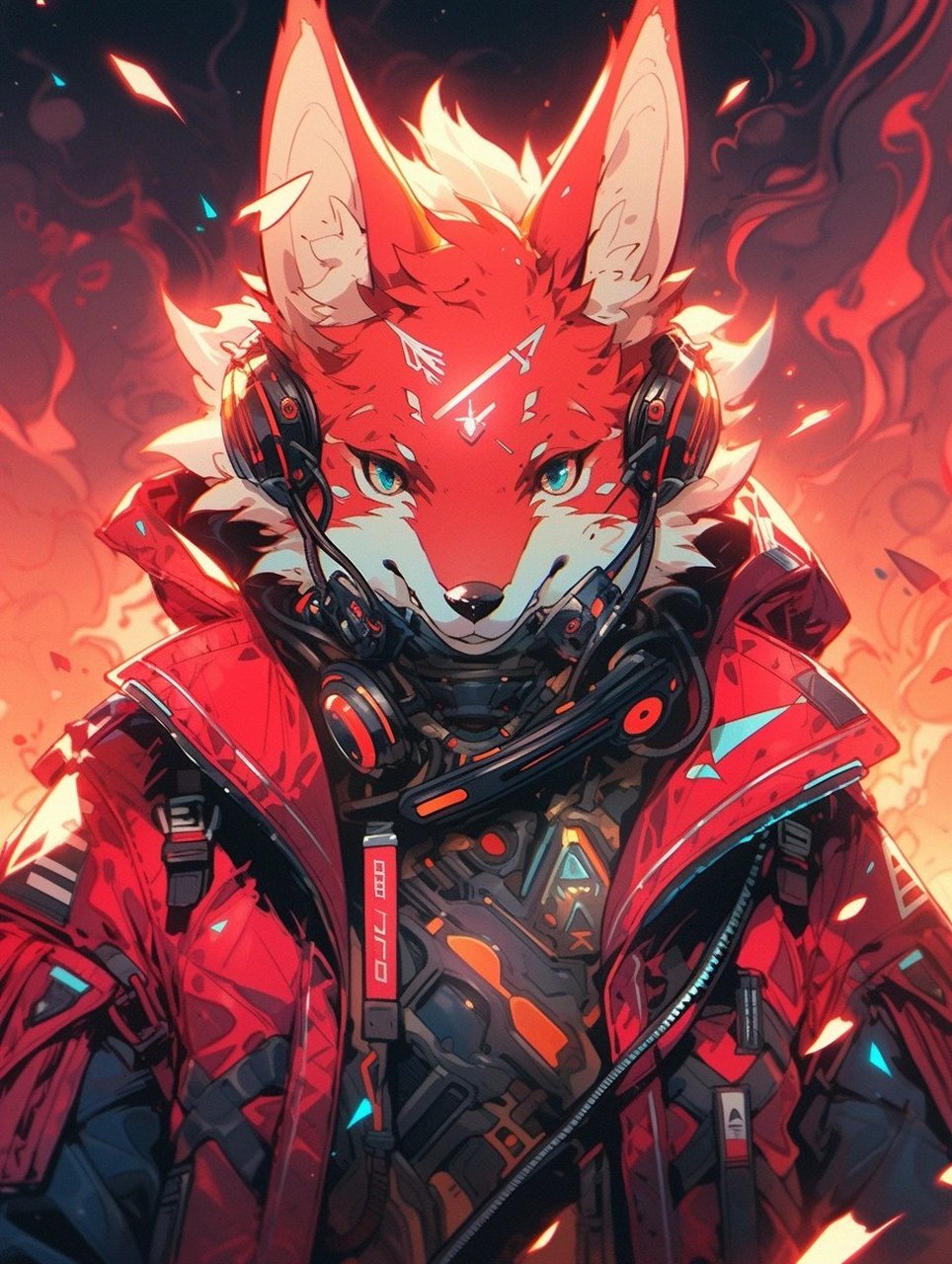 头像|超酷赛博风小狐狸02