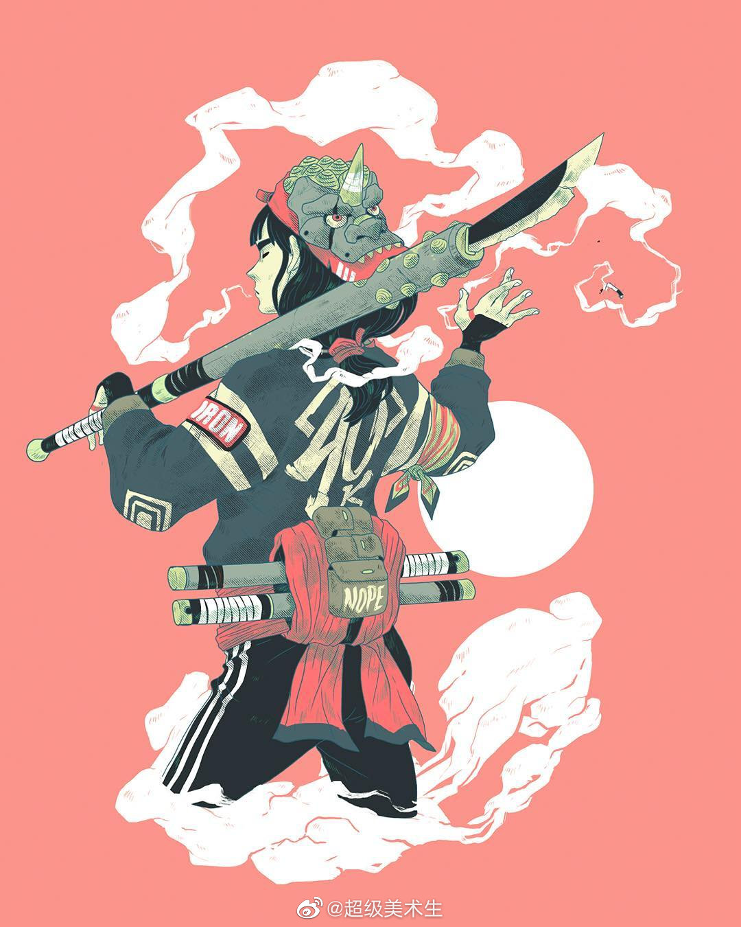 当潮流文化遇上热血画风,给人极强的视觉冲击力