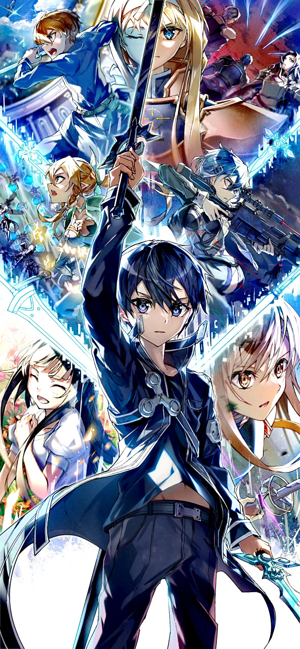 一组《刀剑神域》同人插画欣赏,还是华丽的画风符合动画的特点.