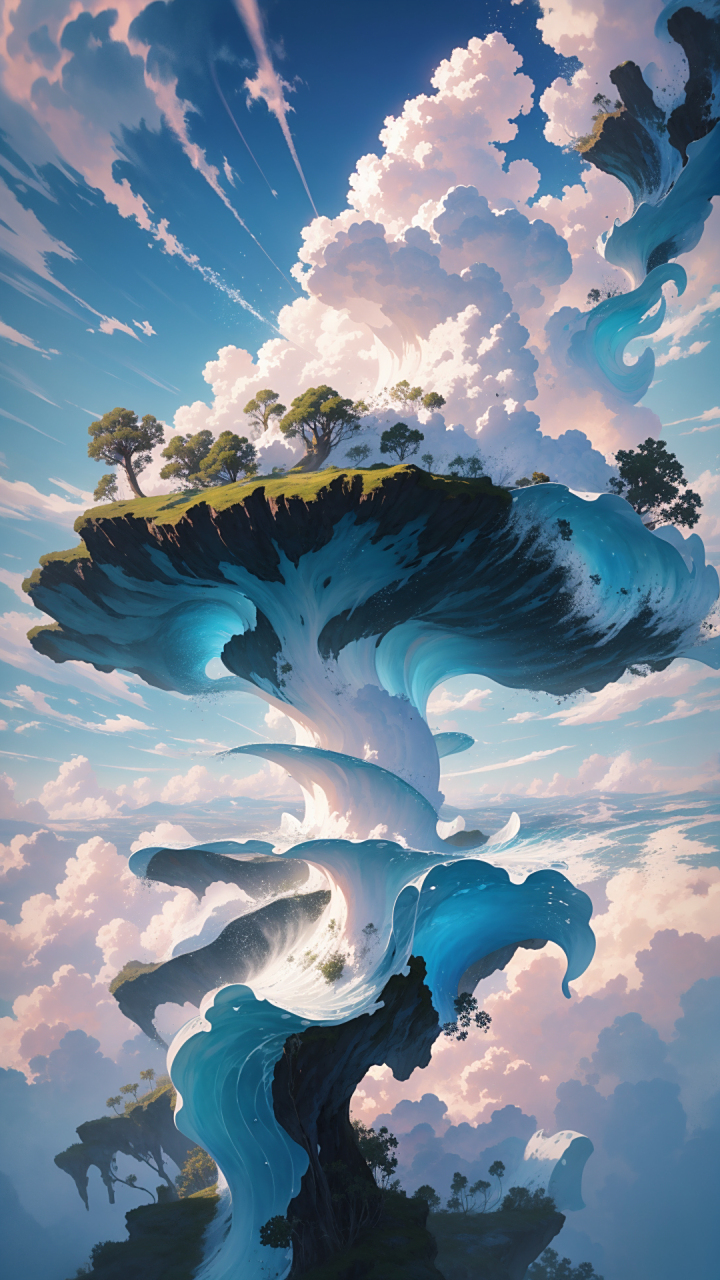 96 2k手机壁纸:空岛 #壁纸