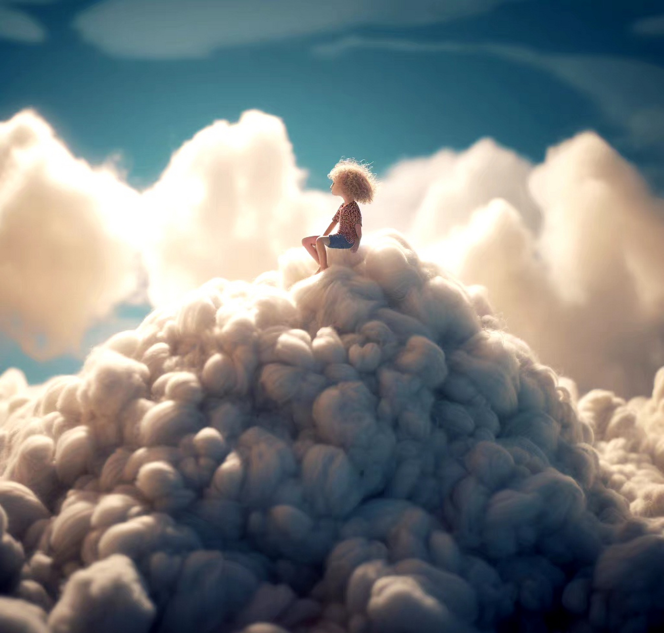 ai创作:可爱的羊毛毡异世界,充满了温馨的感觉.