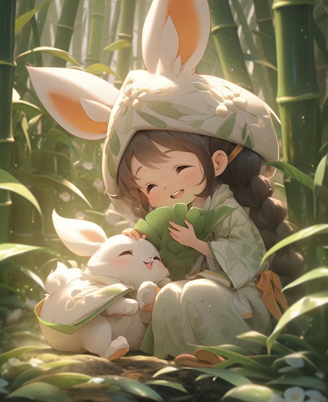 十二生肖拟人之卯兔第二波#ai绘画